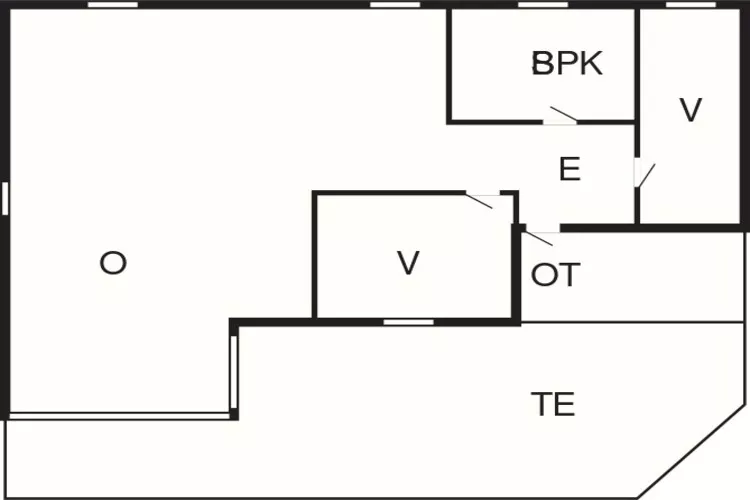 Gezellige kustschuilplaats in Vorupor-By Traum-Plattegrond