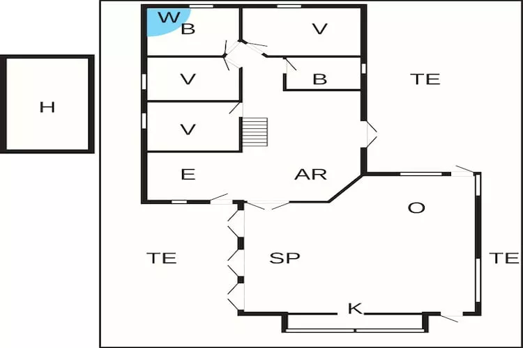 10 persoons vakantie huis in Jerup-Plattegrond