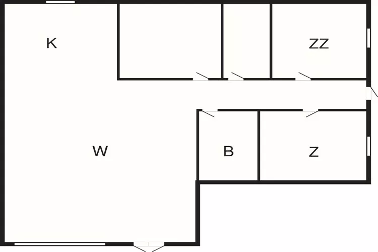 Rustiek rietgedekt huis op Romo-By Traum-Plattegrond