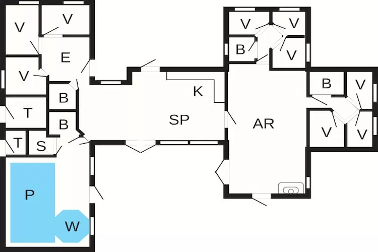 24 persoons vakantie huis in Grenaa-Plattegrond