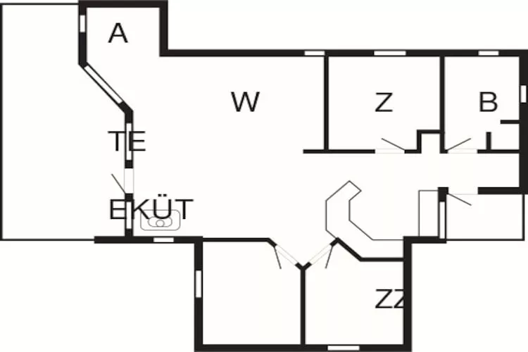 Gezellig toevluchtsoord in Rorvig Haven-By Traum-Plattegrond