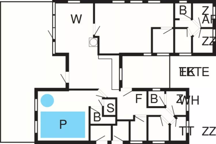 20 persoons vakantie huis in Nørre Nebel-Plattegrond