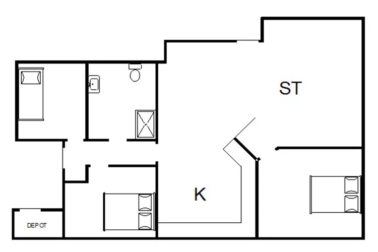5 persoons vakantie huis in Tarm-Plattegrond