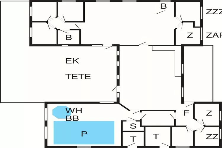 20 persoons vakantie huis in Løkken-Plattegrond