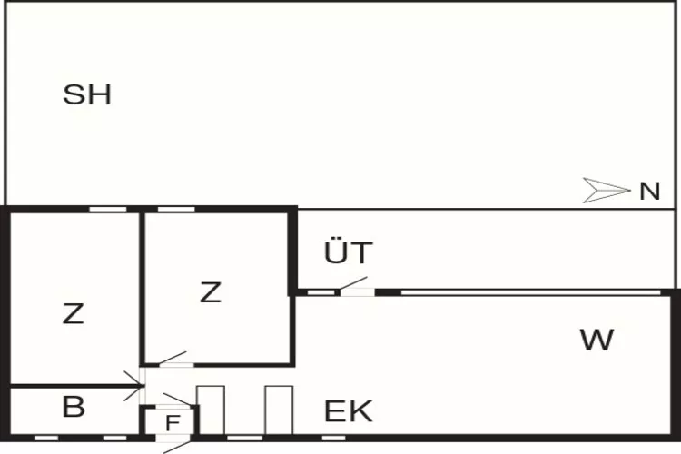 Afgelegen strandtoevlucht in Rodhus-By Traum-Plattegrond