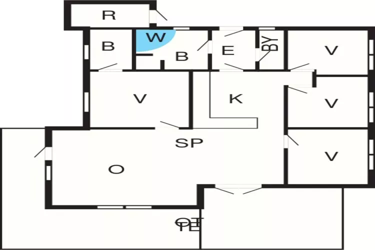 8 persoons vakantie huis in Løkken-Plattegrond