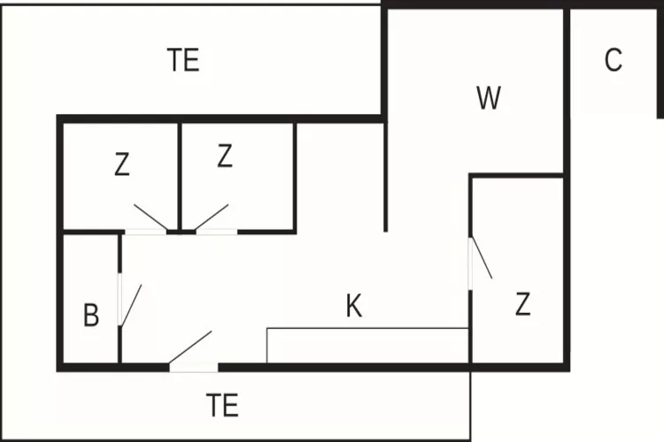 Kustsereniteit in Blokhus-By Traum-Plattegrond