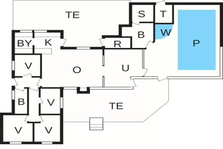 8 persoons vakantie huis in Knebel-Plattegrond