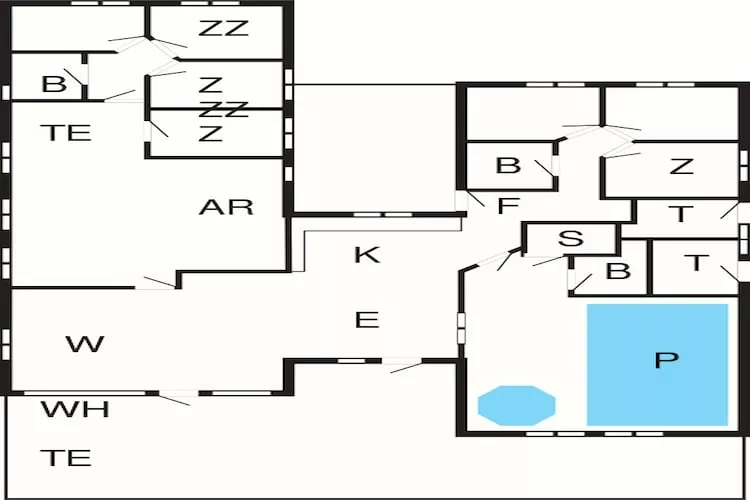 18 persoons vakantie huis in Grenaa-Plattegrond