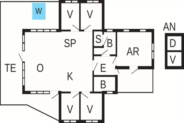 14 persoons vakantie huis in Læsø-Plattegrond