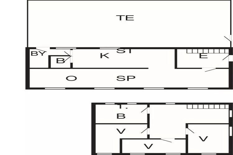 Moderne strandtoevlucht in Lokken-By Traum-Plattegrond
