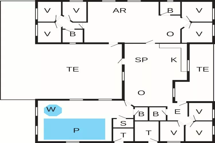 20 persoons vakantie huis in Stege-Plattegrond