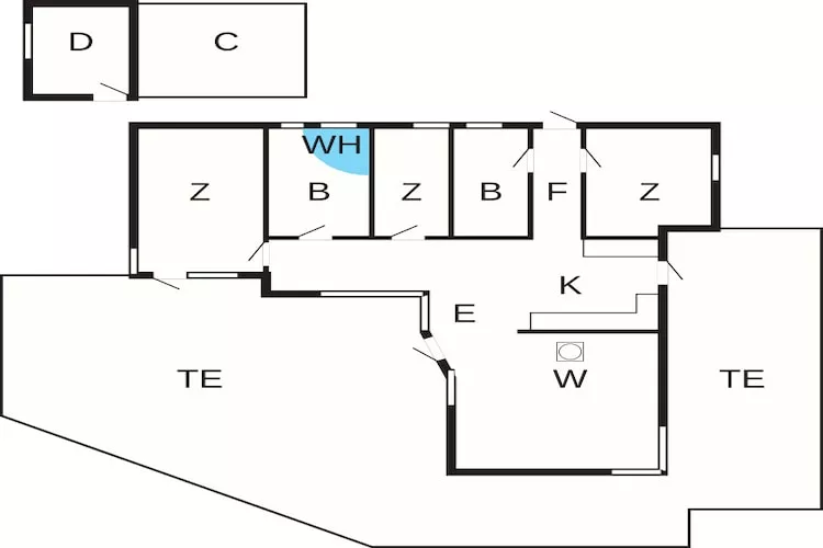 8 persoons vakantie huis in Ålbæk-Plattegrond
