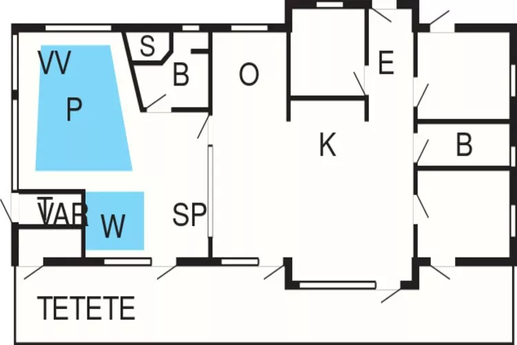 8 persoons vakantie huis in Jerup-Plattegrond