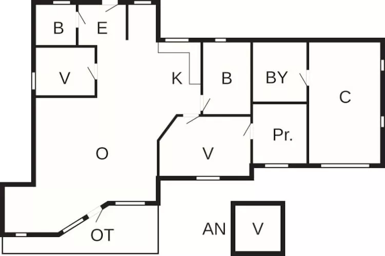 8 persoons vakantie huis in Væggerløse-Plattegrond