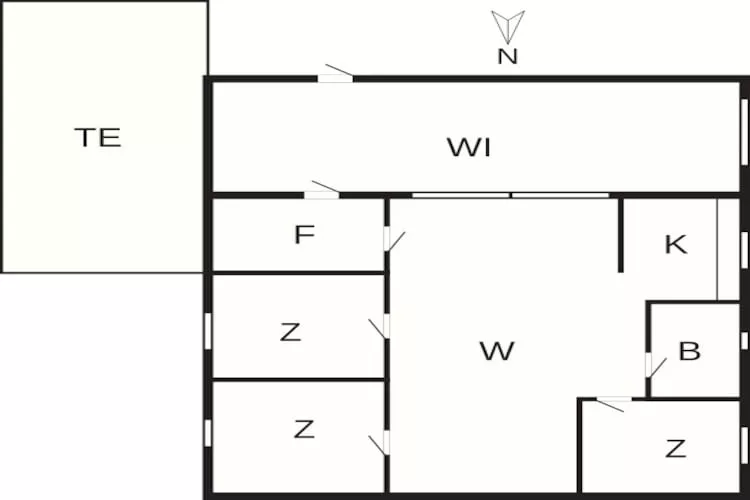 6 persoons vakantie huis in Blåvand-Plattegrond