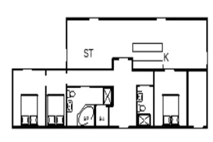6 persoons vakantie huis in Henne-Plattegrond