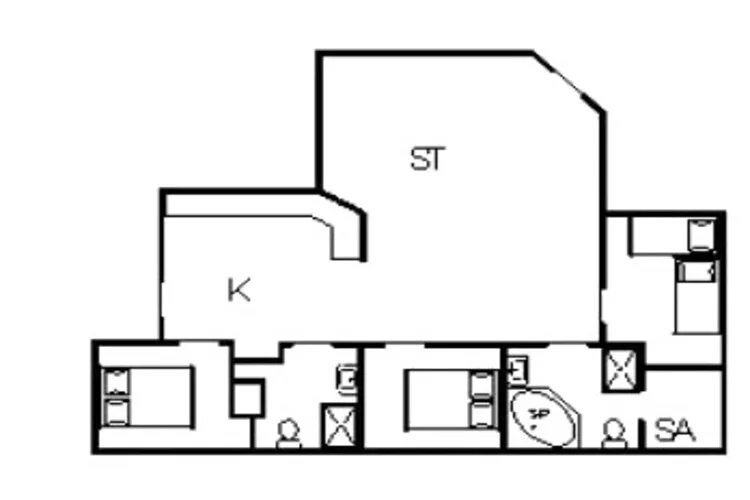 6 persoons vakantie huis in Henne-Plattegrond