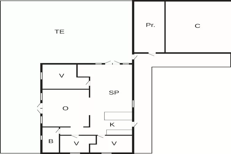 8 persoons vakantie huis in Børkop-Plattegrond