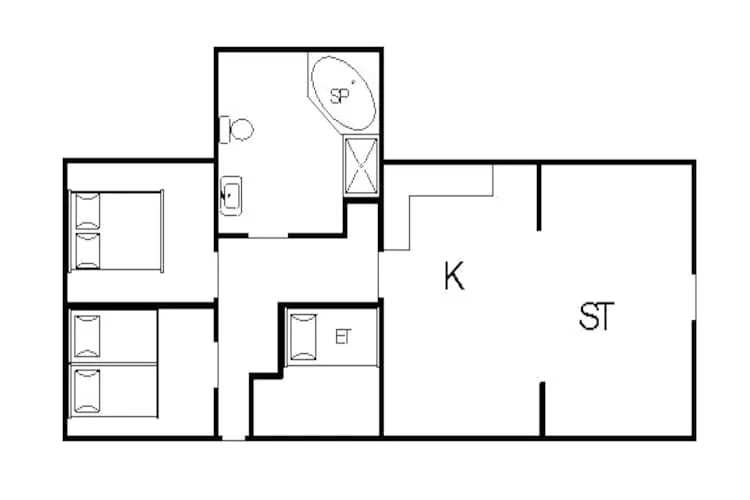 6 persoons vakantie huis in Nørre Nebel-Plattegrond