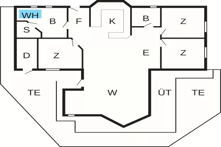 6 persoons vakantie huis in Ansager-Plattegrond
