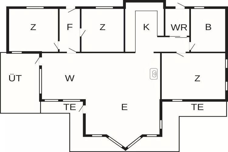 8 persoons vakantie huis in Væggerløse-Plattegrond