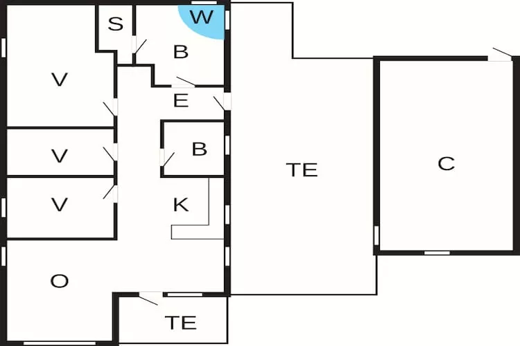 6 persoons vakantie huis in Løkken-Plattegrond