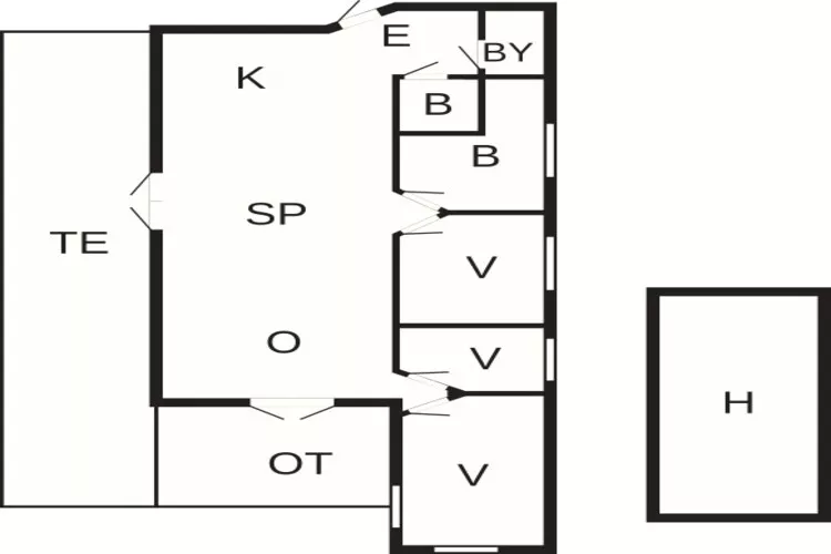 Kusttoevlucht in Havnso-By Traum-Plattegrond