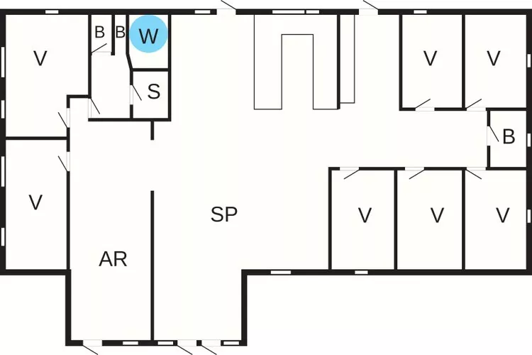 14 persoons vakantie huis in Glesborg-Plattegrond