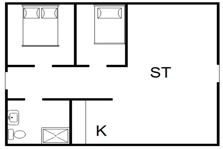 4 persoons vakantie huis in Blåvand-Plattegrond