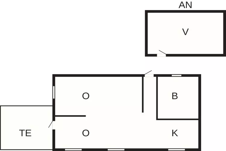 2 persoons vakantie huis in Otterup-Plattegrond