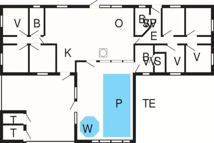 18 persoons vakantie huis in Ulfborg-Plattegrond
