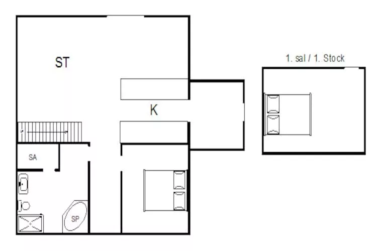 4 persoons vakantie huis in Blåvand-Plattegrond