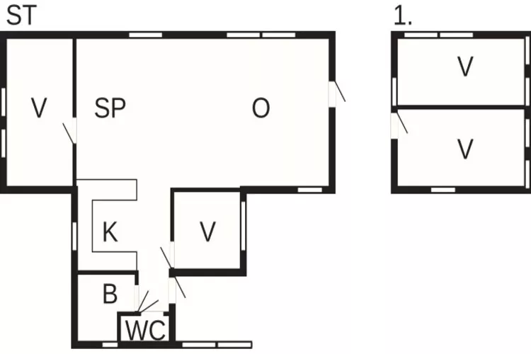 Sereen kusttoevluchtsoord in Vesteroy-By Traum-Plattegrond