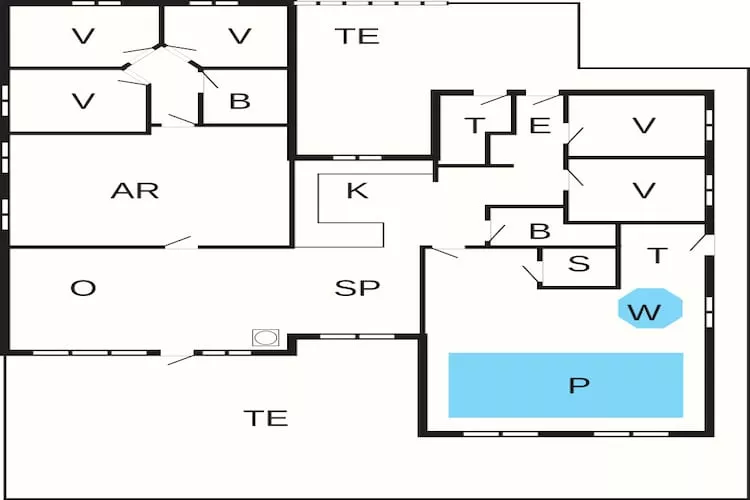 14 persoons vakantie huis in Juelsminde-Plattegrond