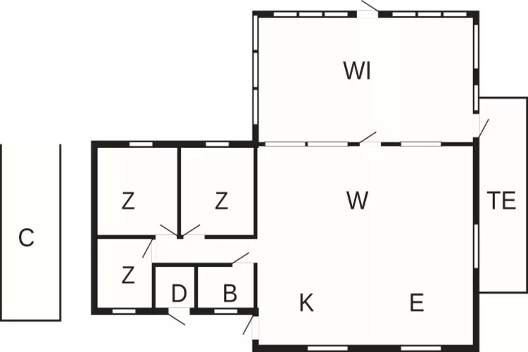 6 persoons vakantie huis in Væggerløse-Plattegrond