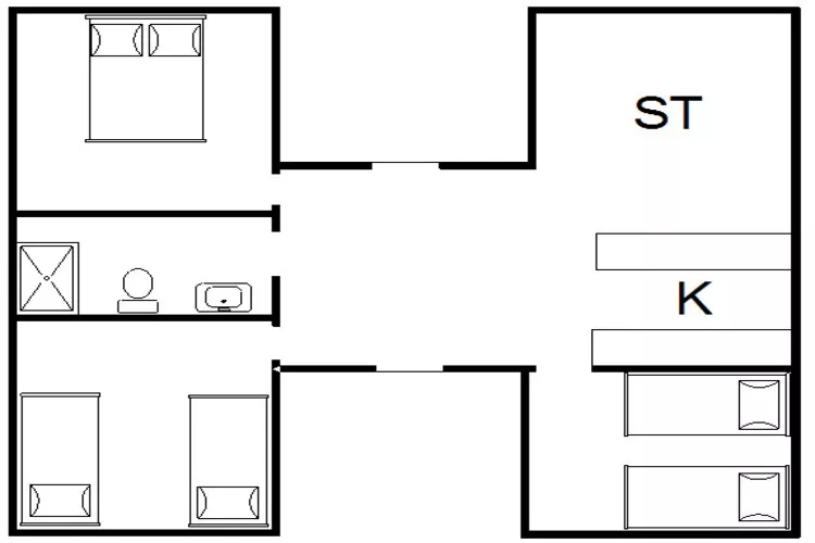 5 persoons vakantie huis in Hemmet-Plattegrond