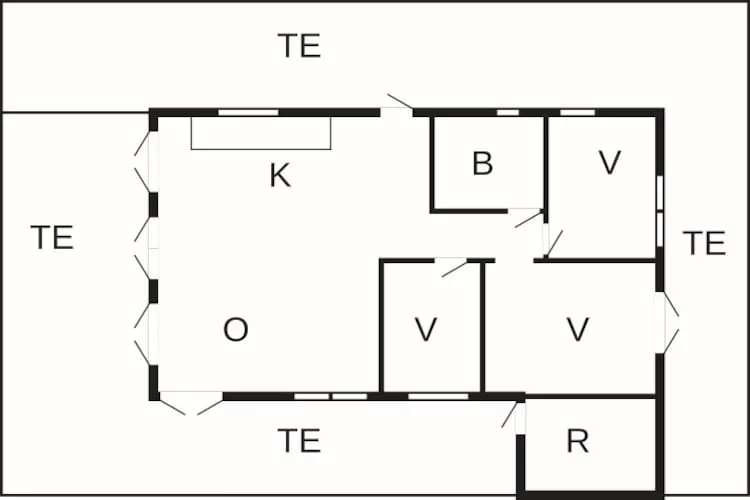 6 persoons vakantie huis in Idestrup-Plattegrond
