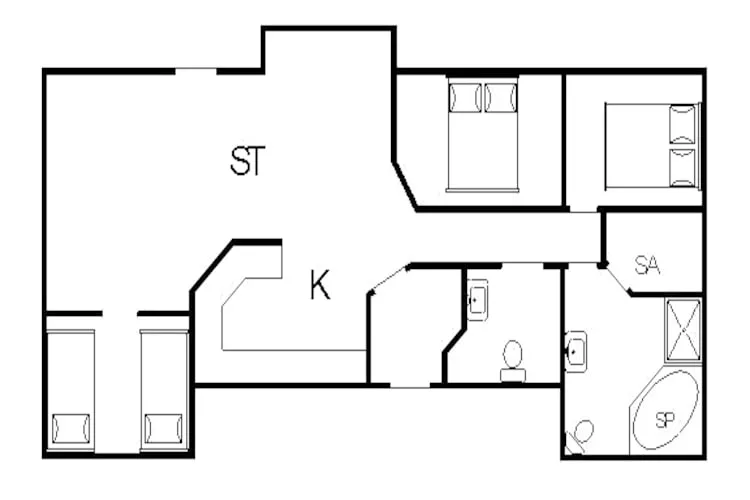 6 persoons vakantie huis in Tarm-Plattegrond