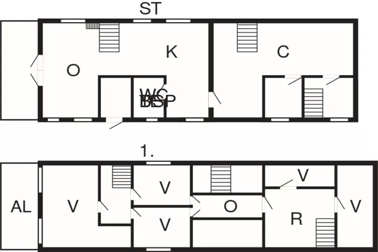 10 persoons vakantie huis in Fur-Plattegrond