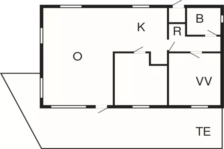 4 persoons vakantie huis in Nexø-Plattegrond