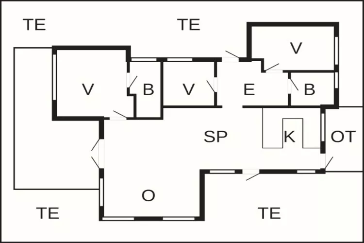 Moderne strandtoevlucht in osterby-By Traum-Plattegrond