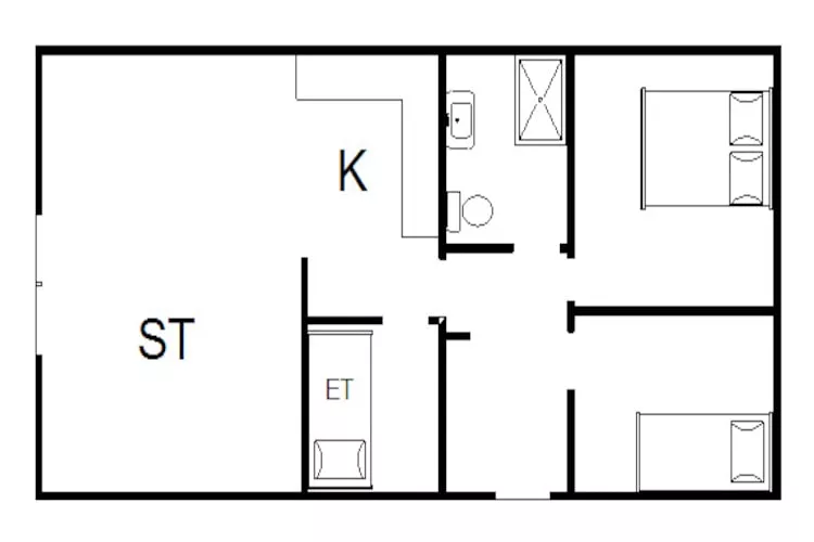 6 persoons vakantie huis in Tarm-Plattegrond