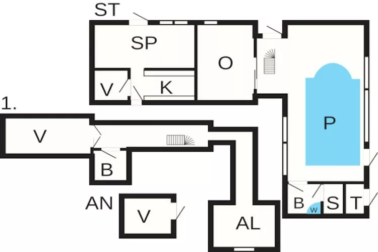 8 persoons vakantie huis in Hals-Plattegrond
