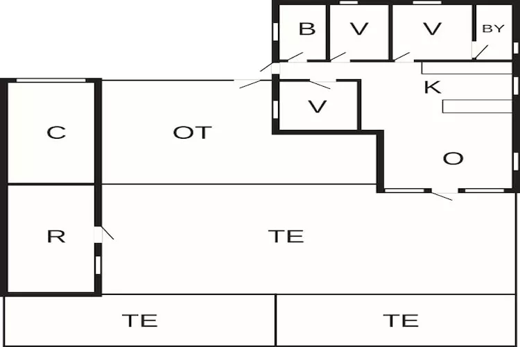 6 persoons vakantie huis in Brovst-Plattegrond