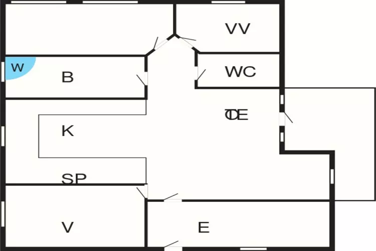 6 persoons vakantie huis in Højby-Plattegrond