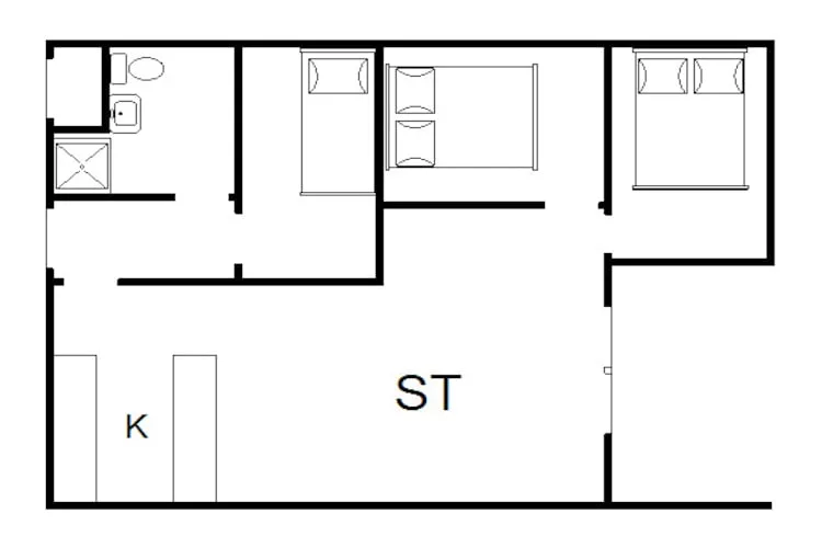5 persoons vakantie huis in Vejers Strand-Plattegrond