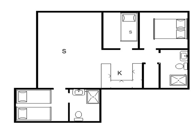 6 persoons vakantie huis in Løkken-Plattegrond