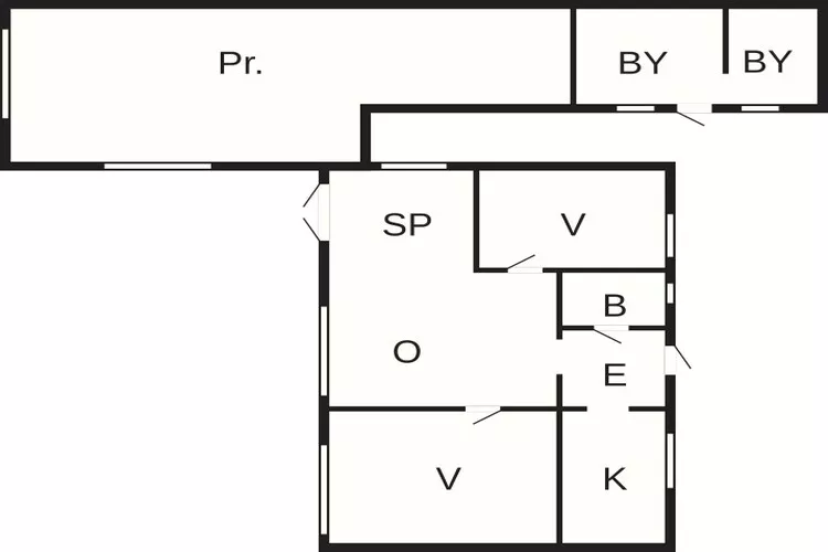 Kustcharme in Munkerup-By Traum-Plattegrond
