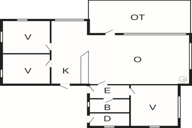 6 persoons vakantie huis in Knebel-Plattegrond